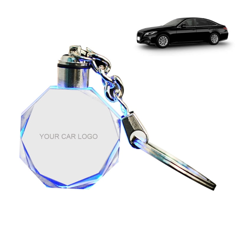 LED Light Crystal Ball Keychain Keyring Luminous Car Key Chain Ring Pendant Gift 