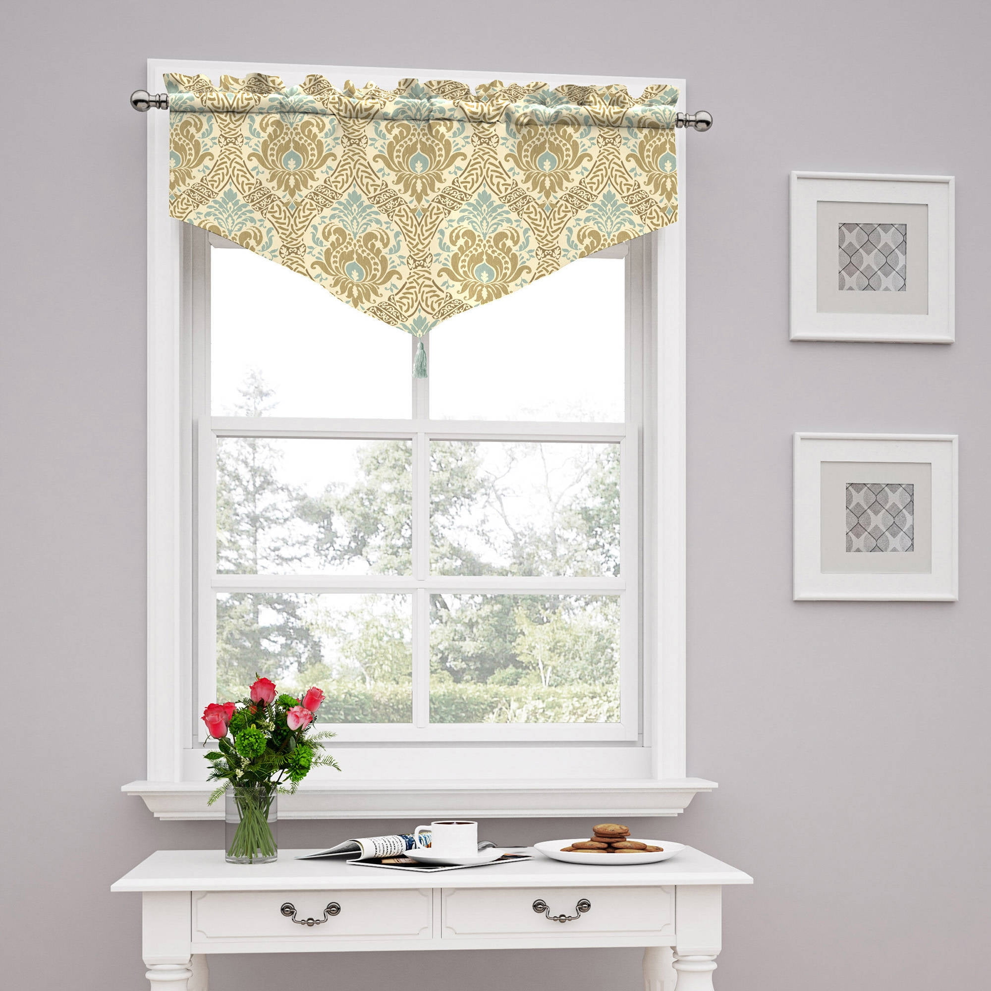 Traditions by Waverly Forever Yours Floral Window Valance