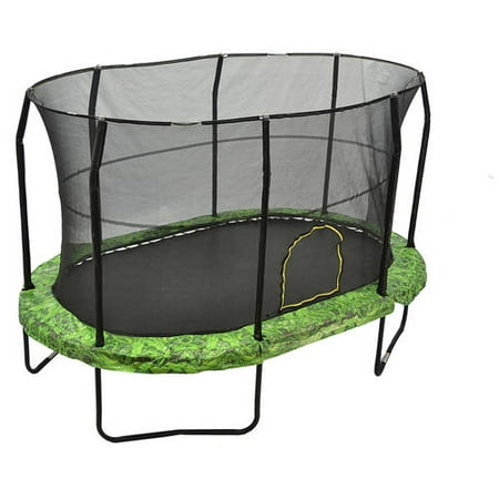JumpKing Oval 9′ x 14′ Trampoline with Fern Graphic Pad