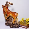 thumbnail image 4 of Lindo Adorno De Resina De Ciervo Sika Mini Paisaje Jardín Bonsai Decoración De Escritorio Para El Hogar Todavía ciervos Macarena Animales Artificiales decorativos, 4 of 8
