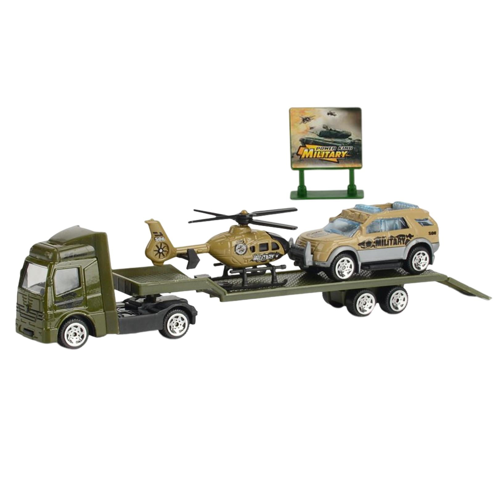 Green tow truck toy top