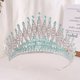 thumbnail image 1 of Zhuge Tiara de boda para novia, diadema de princesa, corona de novia, joyería para el cabello con diamantes de imitación de cristal, decoración para novia, cumpleaños, graduación, boda (verde claro), 1 of 4