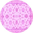 thumbnail image 1 of Ahgly Company Indoor Round Oriental Purple Traditional Area Rugs, 4' Round, 1 of 4