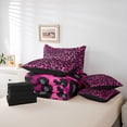 thumbnail image 5 of Feelyou Fashion Leopard Print Twin Bedding Sets 7-Piece, Girly Pink Polkadots Bedding Comforter Set, Teens Girls Women Reversible Sheet Sets, Lightweight Room Decor, 5 of 7