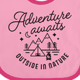 thumbnail image 4 of Inktastic Adventure Awaits Outside in Nature with Tent and Mountains Boys or Girls Baby Bib, 4 of 4