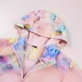 thumbnail image 3 of Toddler Hooded Windproof Jackets Girls Fashion Floral Print Zipper Jackets Children's Winter Long Sleeve Waterproof Windbreaker Casual Coats Outwears, 3 of 7