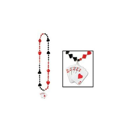 CardSuitBeads w/Royal Flush Medal (Pack of 12)