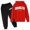 A-Red982, variant on Bobifish Toddler Girls Tracksuit Fall Winter Long Sleeve Hooded Sweatshirt Bold Arch Letter Print Elastic Waist Jogger Pants 2 Piece Sets