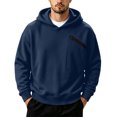 thumbnail image 2 of THNCYX Hoodies For Men With Zipper Chest Pocket Long Sleeve Top Loose Fit Casual Street Style Soft Mens Sweatshirt Fall Outfits S-2XL, 2 of 8