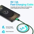 thumbnail image 3 of Charging Block, 3 Pack USB C Charger Block with 6FT Type C Cable, Type C Block USB C Brick Cube Wall Charger Adapter Power Base Fast Charger Station Compatible for iPhone Samsung Android, Green, 3 of 8
