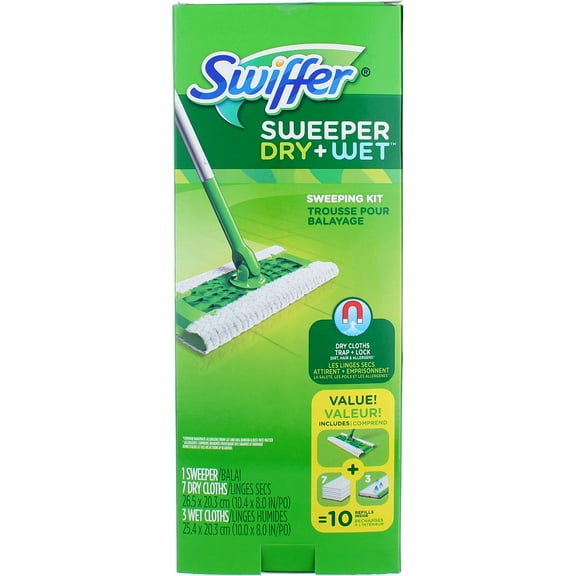 Swiffer Sweeper Dry Wet Cleaner Starter Kit, 1 Ea, 6 Pack