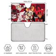 thumbnail image 2 of Animation Hazbin Hotel Car Windshield Sunshade Umbrella Foldable Reflective Sun Visor Front Window Cover Protector Accessories, 2 of 8