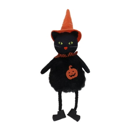 

WZHKSN Halloween Pumpkin Witch Doll Witch Doll Horror Doll Pendant Cat Bat Horror Doll Pendant Indoor Tabletop Decor