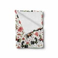 thumbnail image 2 of Horses Soft Flannel Fleece Throw Blanket, Abstract Floral Arrangement and Dapple Stallions Vintage Animal Silhouettes, Cozy Plush for Indoor and Outdoor Use, 60" x 80", Multicolor, by Ambesonne, 2 of 6