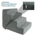 thumbnail image 3 of PETMAKER 4-Step Pet Stairs with Removable Zippered Microfiber Cover, Gray, 3 of 7