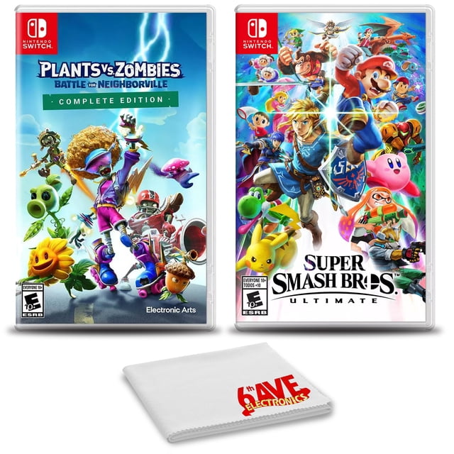 Plants vs Zombies y Super Smash Bros: Paquete de Dos Juegos para Nintendo Switch