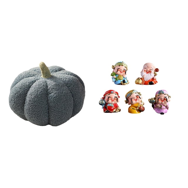 Esculturas de calabaza de , cojín decorativo para sofá y estatuas de resina del dios de la riqueza para la decoración de la fiesta de año Nu