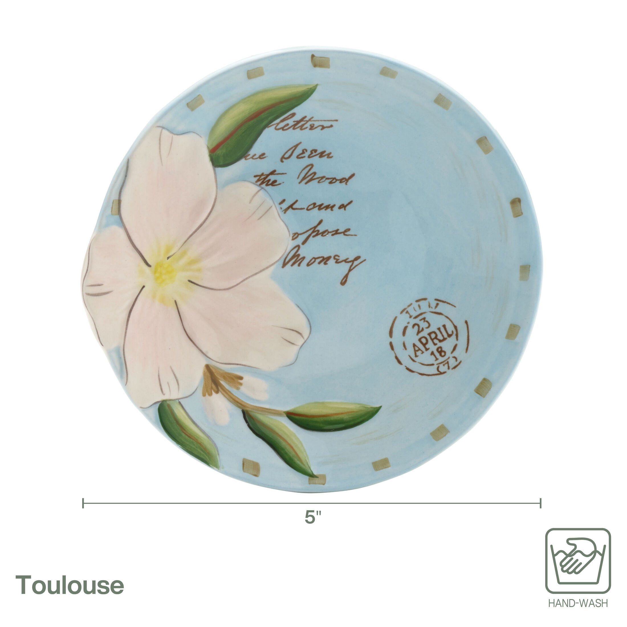 Fitz and Floyd Jardin 8.75In Canape Plate
