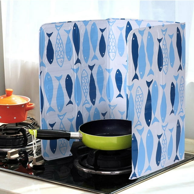 Tablero de papel de aluminio, gran deflector protector contra salpicaduras de aceite, a prueba de salpicaduras de aceite, resistente a altas temperaturas, mejore su experiencia