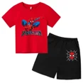 thumbnail image 3 of Conjunto de camiseta y pantalones cortos de algodón para niños de Marvel Spider-Man de verano, conjunto de ropa de ocio para niños de 3 a 12 años con estampado de dibujos animados para niñas, 3 of 5