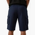 thumbnail image 5 of cllios Waffle Knit Cargo Shorts for Men Multi Side Flap Pockets Elastic Drawstring Waist Solid Color Casual Summer Streetwear Shorts, 5 of 6
