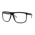 thumbnail image 3 of Thin Plastic Hipster Horn Rim Flat Top Clear Lens Eyeglasses Black, 3 of 4