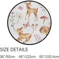 thumbnail image 3 of GZHJMY Kids Round Nursery Area Rug 3 ft Woodland Baby Deer Forest Animal Washable Non-Slip Small Round Area Rug Throw Soft Cute Nursery Rug Non-Shed Lightweight Bathroom Rug for Dorm Carpet Runner, 3 of 6