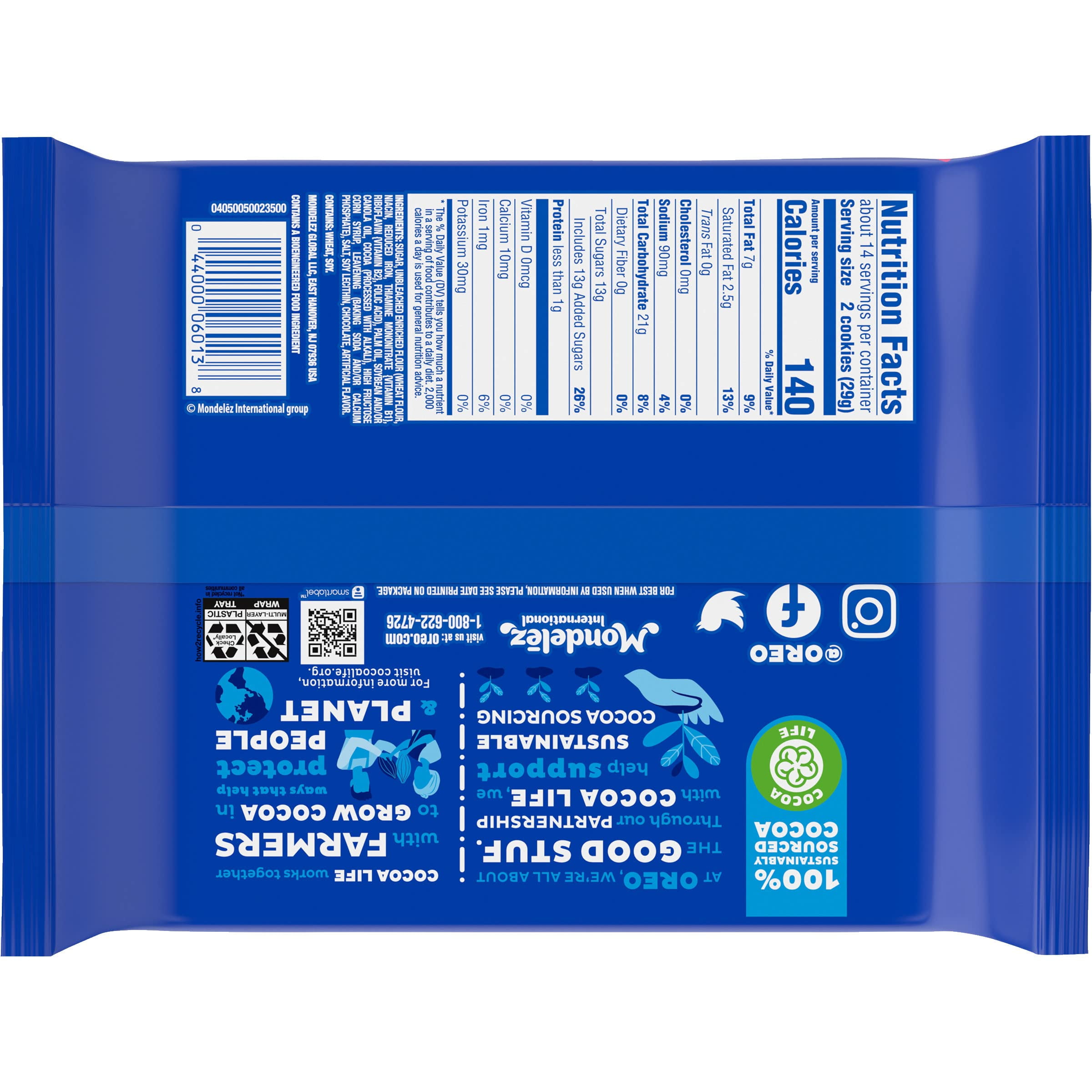 OREO Double Stuf Chocolate Sandwich Cookies, 14.03 oz (Pack of 20)
