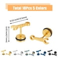 thumbnail image 2 of 10Pcs 5 Colors Titanium Steel Spanner Tool Stud Earrings for Men Mixed Color 11x13.5mm 2Pcs/color, 2 of 7