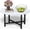 Black Leg & White, variant on Coffee Table, 23.6" Coffee Tables for Living Room, Round Coffee Table with Metal Frame, Floor Table for Sitting on The Floor, Home, Office