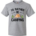 thumbnail image 3 of Inktastic Id Rather Be Camping with Tent Trees and Stars Youth T-Shirt, 3 of 5