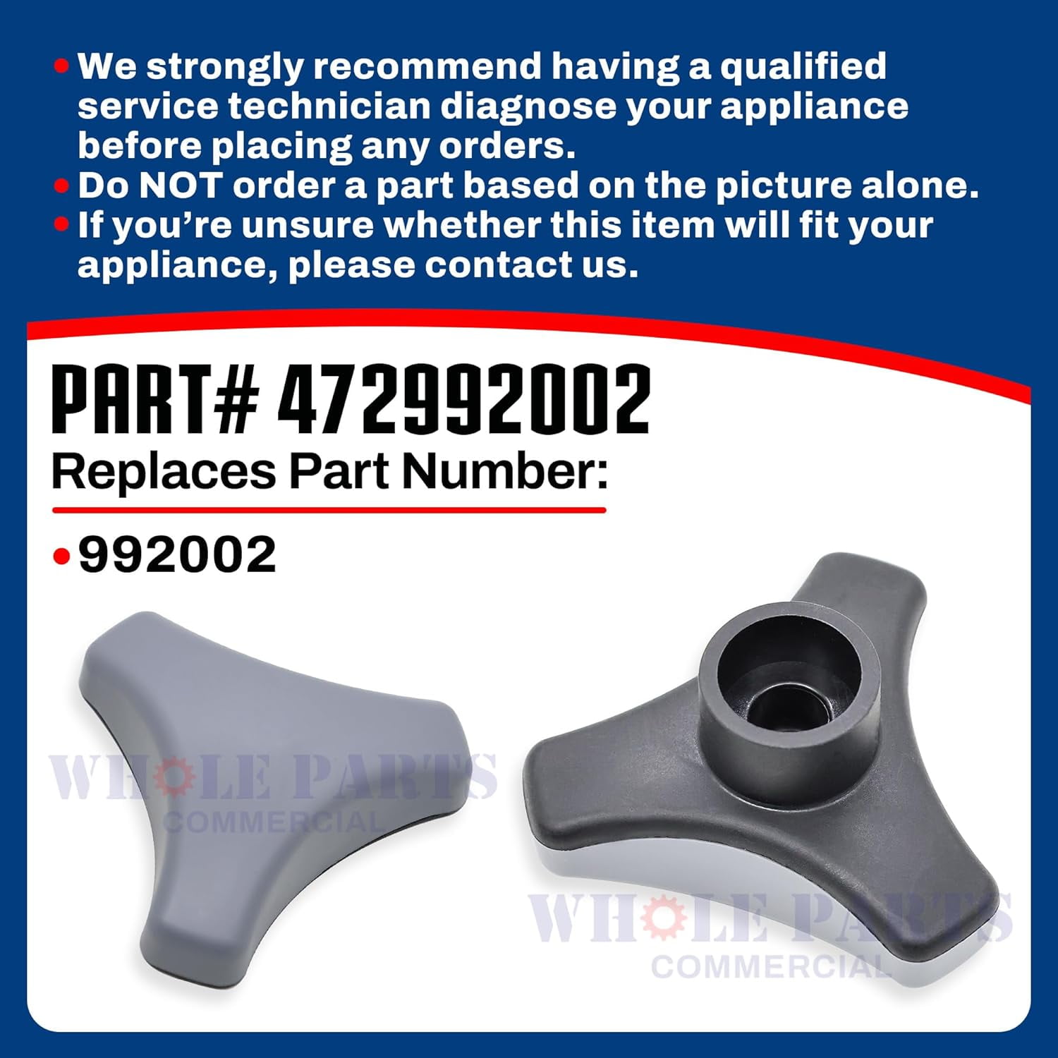 Commercial Washer Door Handle Knob Kit Part# 472992002 - Replacement & Compatible with Some Wascomat Washing Machines