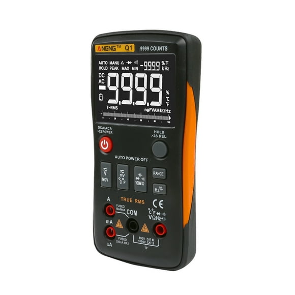 ANENG 9999 Counts True RMS Multifunctional Digital Multimeter Voltmeter Ammeter Handheld Mini Universal Meter High Accuracy Measure AC/DC Voltage AC/DC Current Resistance Capacitance Frequency Duty Cy