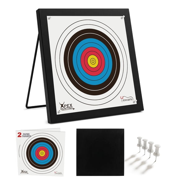 2x2 Ft Economy Bow Archery Target for Backyard - Includes 2 Paper Targets & Push Pins