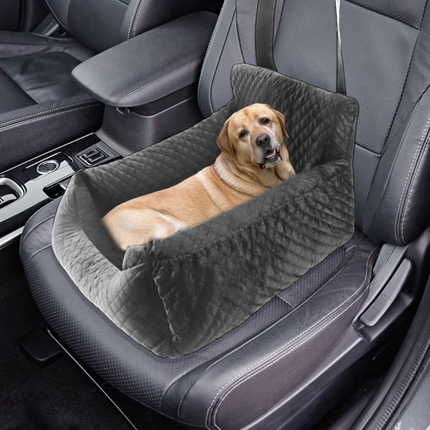 Asiento elevador para perros Unique Bargains para perros pequeños y medianos, seguro y cómodo para una fácil limpieza con cinturón de seguridad negro