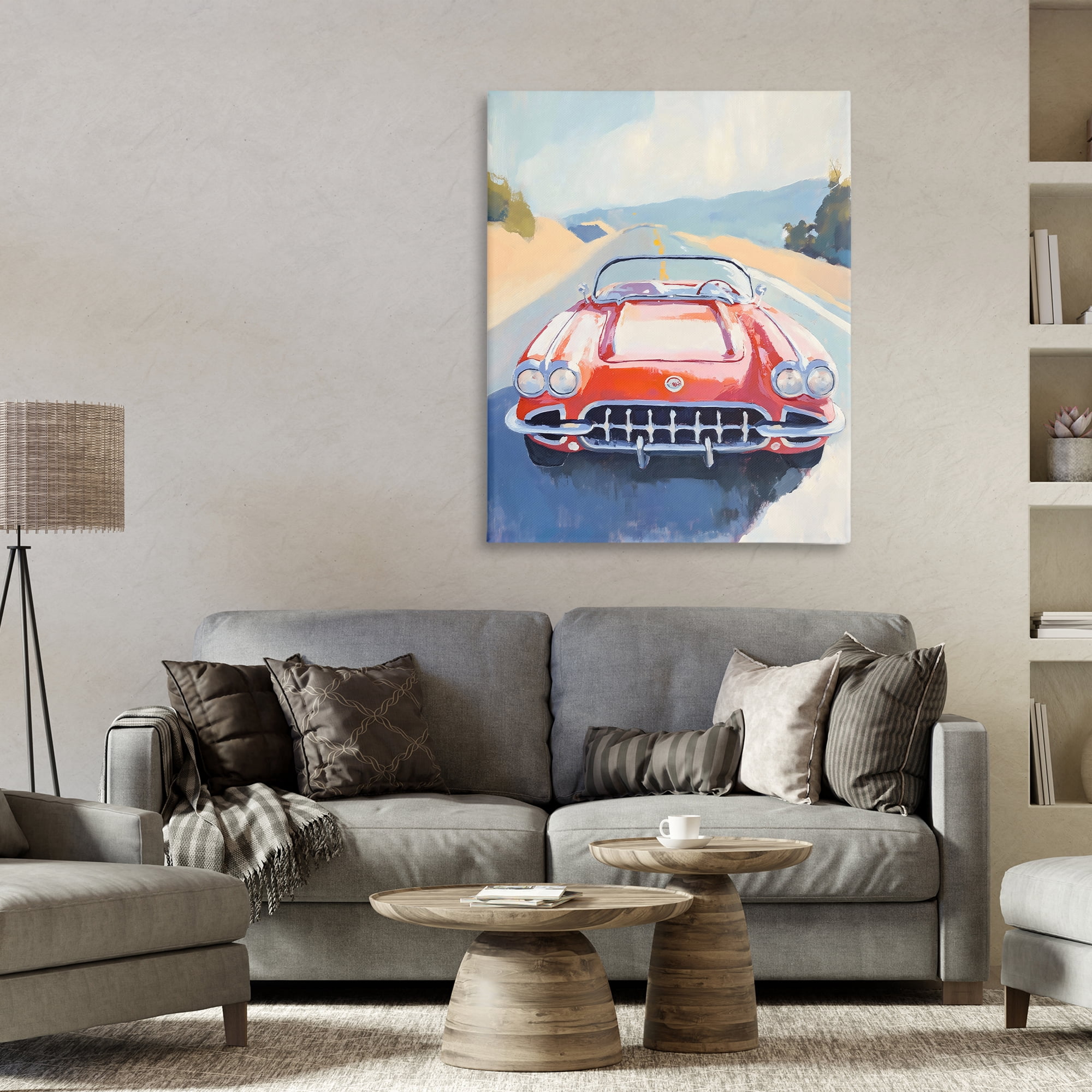 Stupell Industries Red Sports Car on Journey Canvas Wall Art, design by The Prints Vibe