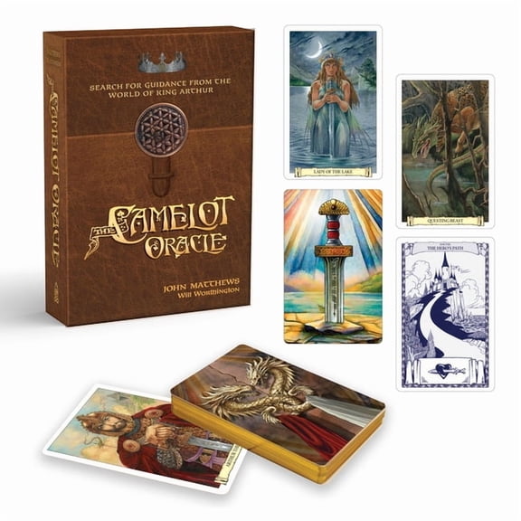 The Camelot Oracle: Search for Guidance from the World of King Arthur (Oracle Kit Box Set with 46 Cards and Guide Book), (Paperback)