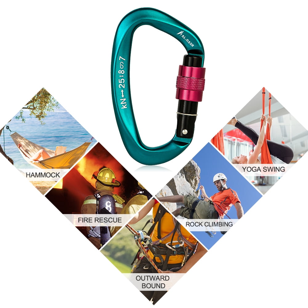 Professional Rock Climbing Carabiner Heavy Details about   Screwgate Locking Carabiner Clip 