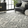 thumbnail image 6 of nuLOOM Lacey Moroccan Geometric Shag Area Rug, 2' 8" x 6', Runner, Lacey Off-white, 6 of 6