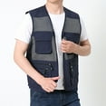 thumbnail image 6 of Men's Multi-Pocket Cargo Vest Lightweight Casual Full Zip Tank Coat for Outdoor Work, Fishing, Travel & Photography, 6 of 7