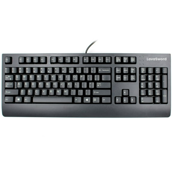 LavaSword Keyboards, Black 104 Keys with Numeric Pad, Slim and Flexible Design