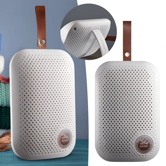 HIBIBUD Rechargeable Small Dehumidifier Portable Dehumidifiers for Bedroom Bathroom High Efficiency for Closet Bookcases White,Plastic,1*Dehumidifier Set