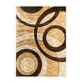 thumbnail image 5 of GLORY RUGS Area Rug Modern 4x6 Brown Circles Geometry Soft Hand Carved Contemporary Floor Carpet Fluffy Texture for Indoor Living Dining Room and Bedroom Area, 5 of 5