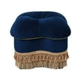 thumbnail image 4 of Ellen Hand-Tufted Clover Ottoman Navy Blue, 4 of 5