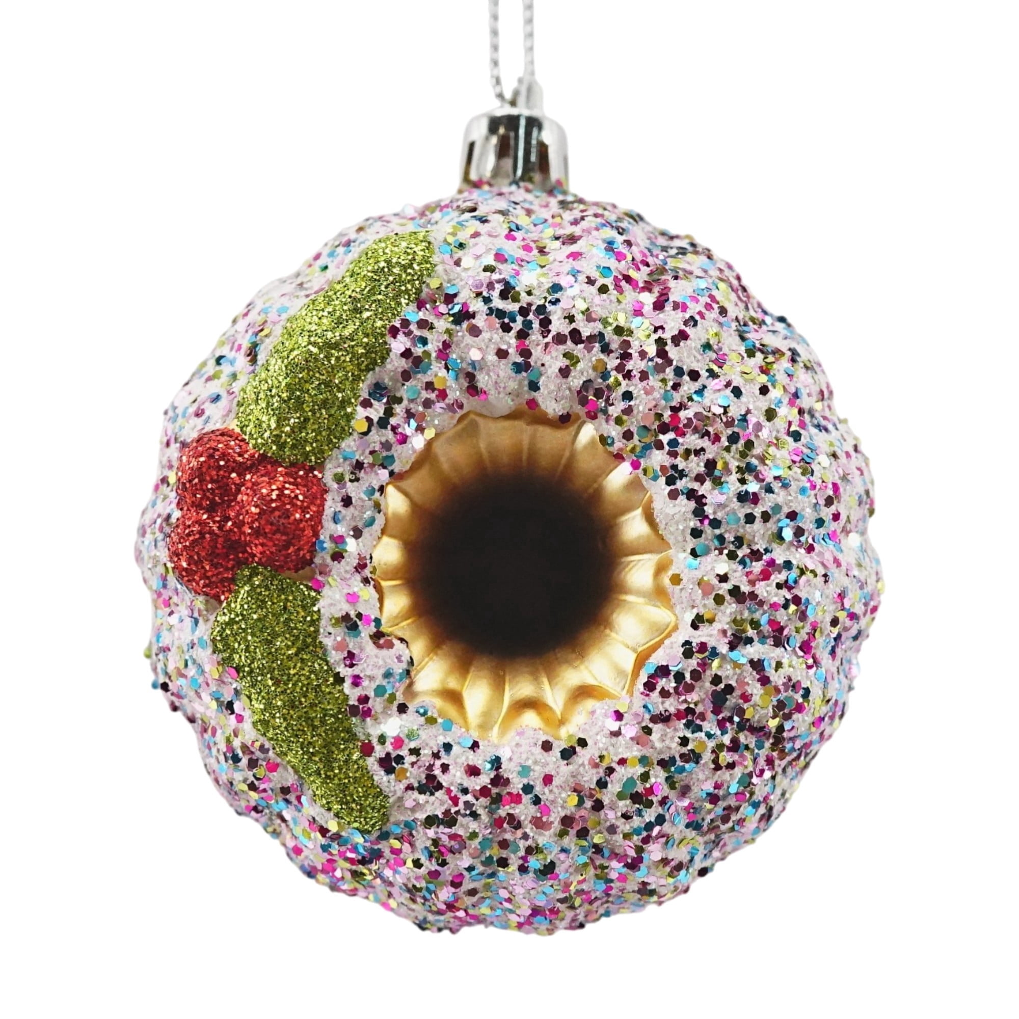 Brown Glitter Pudding Christmas Ornament, 3.5", by Holiday Time