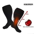 thumbnail image 3 of Plus Size Compression Socks Wide Calf, 20-30 Mmhg Graduated Compression Sock For Men Women Breathable Flight Socks, 3 of 5
