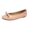 thumbnail image 2 of Samdudou Ballet Flats for Women Closed Toe Slip On Classic Round Front Delicate Small Bowknot Detail Smooth Faux Leather Minimalist Dressy Casual Office Work Everyday Shoes, 2 of 9