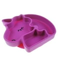 thumbnail image 4 of WHAMVOX 1Pack Unicorn Division Plate Rosy Silicone Safe for Toddlers Durable Non-skid Childrens Plates, 4 of 8