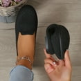 thumbnail image 4 of hopeusnice Women's Knitted Slip On Flats Comfortable Breathable Shoes Lightweight Loafers Casual Beach Sneakers Black 44, 4 of 8