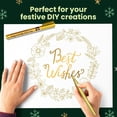 thumbnail image 2 of 2pcs Gold Paint Pens – Oil-Based Permanent Markers, Metallic Gold Ink for Rock, Glass, Fabric, Plastic, Cards, DIY & Christmas Crafts, 2 of 7